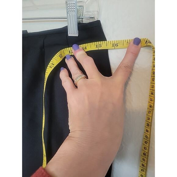 Vintage Albert Nipon Skirt Suit Women 10 Black Wool & Silk Lined Blazer Career - Picture 11 of 16